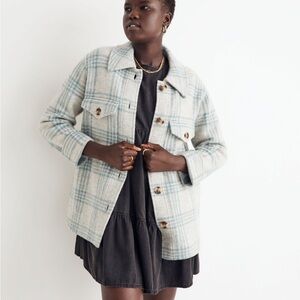 Madewell Boiled Wool Plaid Shirt Jacket